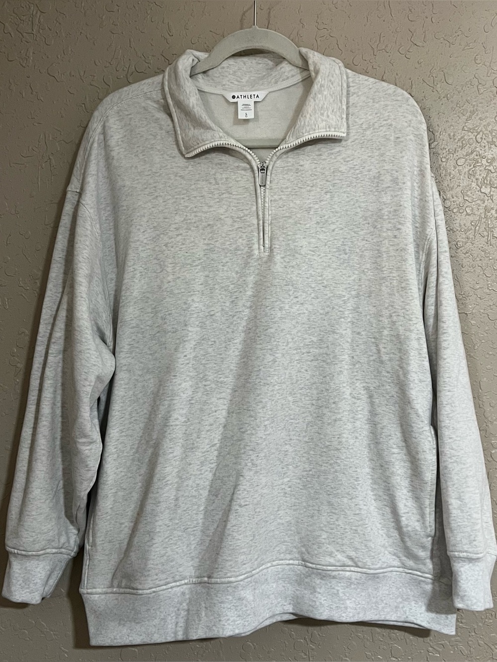 Athleta Forever Fleece 1/4 Zip Sweatshirt Size Large